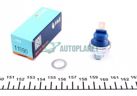Датчик тиску оливи VW Caddy 95-04/ LT -06/T4 90-03 (0.25 bar) (М10х1.0) (синій) FAE 11690 (фото 1)
