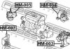 Подушка двигуна передня HONDA CR-V RD5 2002-2006 (вир-во) FEBEST HM-007 (фото 2)