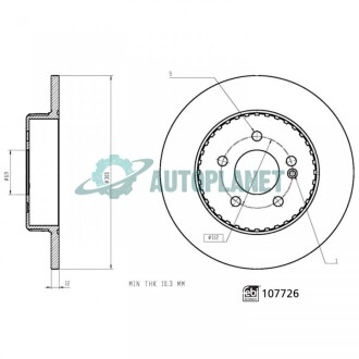 Гальмівний диск FEBI BILSTEIN 107726