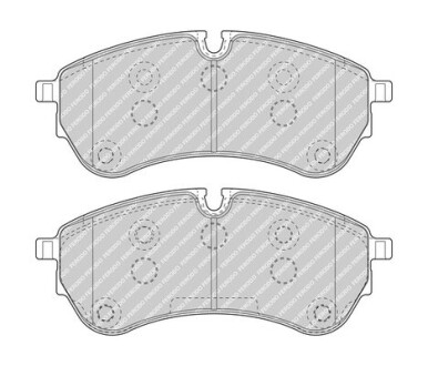 Колодки гальмівні дискові (комплект 4 шт) FERODO FVR5067