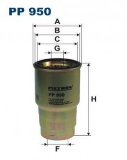 Фільтр палива FILTRON PP 950