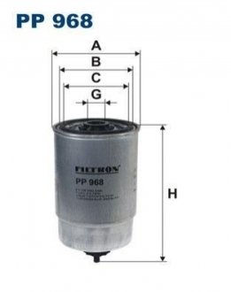 Фильтр топлива FILTRON PP 968