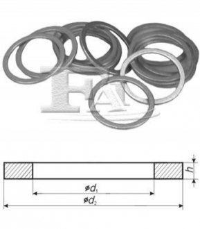 Шайба болта слива масла BMW (16x20x1.5) (к-кт 10 шт)) Fischer Automotive One (FA1) 818.760.010 (фото 1)