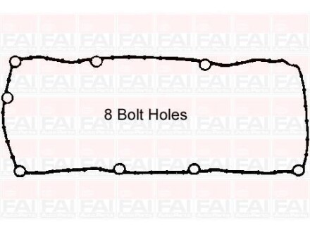 Прокладка клап.кришки (гума) Renault Clio II, Kangoo, Twingo 1.1/1.2 D7F 96- Fischer Automotive One (FA1) RC1178S