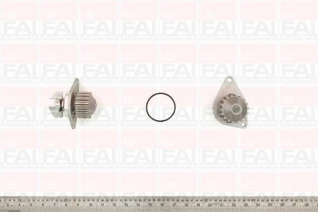 Водяна помпа PSA Citroen C2/C3/Berlingo 1,1-1,4 07.96- Peugeot 106/206/1007/Partner Fischer Automotive One (FA1) WP6344