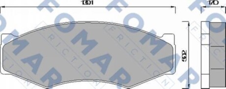 Колодки гальмівні дискові FOMAR FO 441581