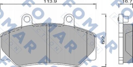 Колодки гальмівні дискові FOMAR FO 473981