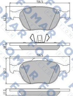 Колодки гальмівні FOMAR FO907781