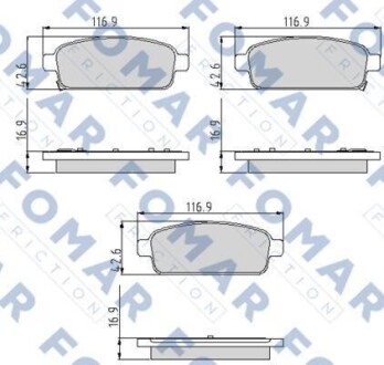 Колодки гальмівні дискові FOMAR FO 936481