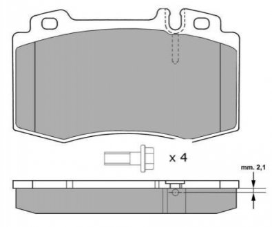 Колодки тормозные передние FBP-1299 FREMAX FBP1299 (фото 1)