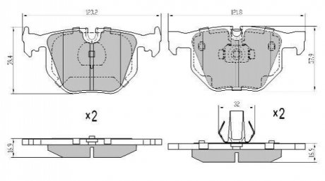Колодки тормозные задние FBP-1540 FREMAX FBP1540 (фото 1)