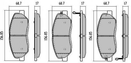 Колодки тормозные передние FBP-1555 FREMAX FBP1555 (фото 1)
