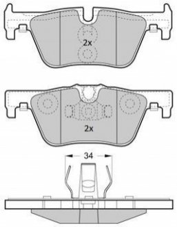 Колодки гальмівні задні FBP-1874 FREMAX FBP1874 (фото 1)