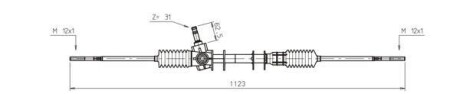 Рульова рейка без гур GENERAL RICAMBI SK4002