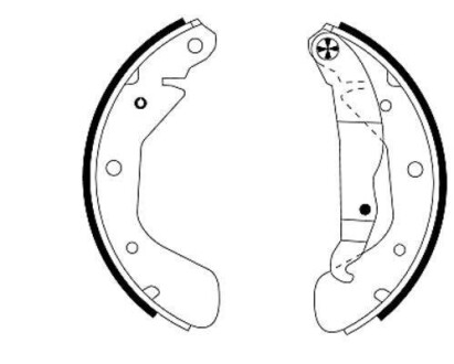 HELLA OPEL щоки гальмівні ASTRA, CORSA 92- (200*28) HELLA-PAGID 8DB 355 001-291