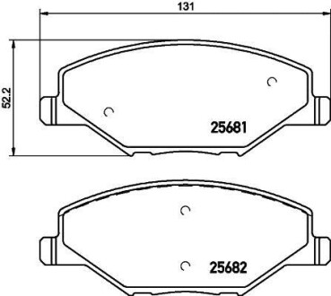 Тормозные колодки перед. Skoda Fabia II-III 11- /VW Polo 10- (TRW) HELLA-PAGID 8DB355020-521