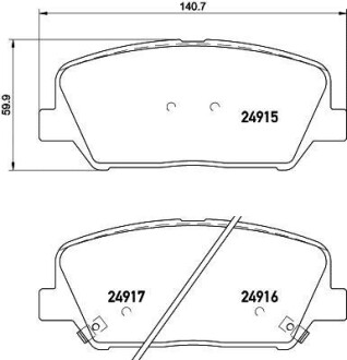 Колодки гальмівні дискові комплект; передн. HELLA-PAGID 8DB355020591