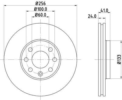 Гальмівний диск Astra/Corsa 94-11 (PRO) HELLA-PAGID 8DD355106-051