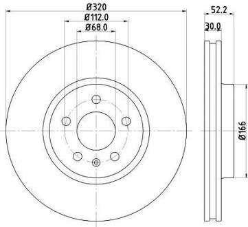 Тормозной диск пер. Q5/A5/Q5/A4 08- (PRO) HELLA-PAGID 8DD355113-911