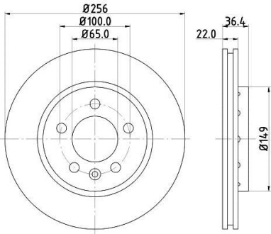 Диск гальмівний HELLA-PAGID 8DD355127451