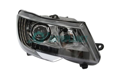 SKODA фара основна Bi-Xenon з мотором,без газоразр.лампи,без предвкл.приладу D3S/H7 з денний.світлом прав.SuperB II 13- HELLA 1ZS 011 314-341