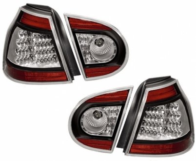 Фонари задние Volkswagen Golf V 2003-2008 темные LED комплект Design 4шт HELLA 2VP 009 500-831 (фото 1)