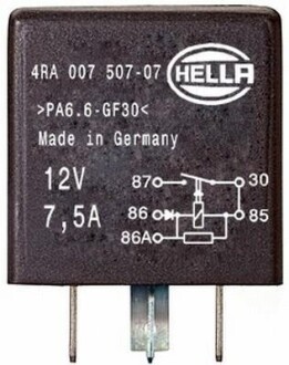 Реле паливного насоса Audi A4/A6/VW Caddy/Transporter/Golf/Polo/Passat 1.0-2.5 91-05 HELLA 4RA 007 507-071