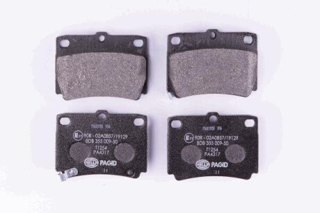 Колодки гальмівні дискові комплект задні HELLA 8DB355009501