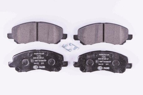 Гальмівні колодки пер. Lancer VIII/Outlander II/Peugeot 4008 08- HELLA 8DB355009-671