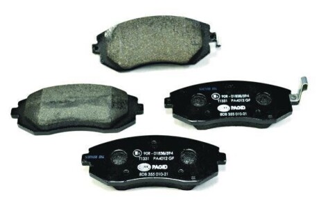 Гальмівні колодки пер. Subaru Impreza 02-/Forester 02- (akebono) HELLA 8DB355010-211