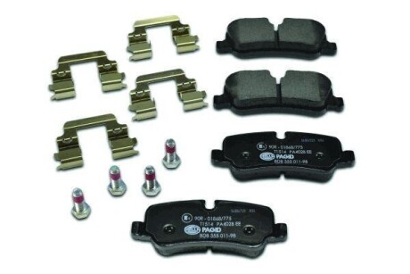 Гальмівні колодки дискові зад. Land Rover Discovery, Range Rover/Sport 2.7Td-5.0I 03.02- HELLA 8DB 355 011-981