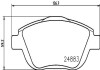 К-кт колодок перед. Citroen C3, DS3, Peugeot 2008 09- HELLA 8DB 355 014-551 (фото 2)