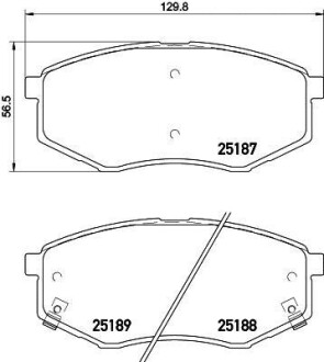 Гальмівні колодки пер. Hyundai ix20/ix35 10- /Kia Sportage (SL) 10- (Mando) HELLA 8DB355019-791