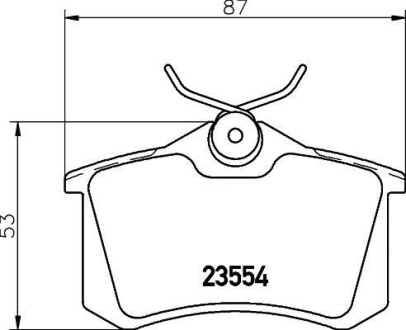 Гальмівні колодки зад. Caddy/Golf/Octavia (TRW) HELLA 8DB355019-911