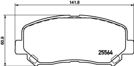 Колодки гальмівні дискові комплект передні HELLA 8DB355020511
