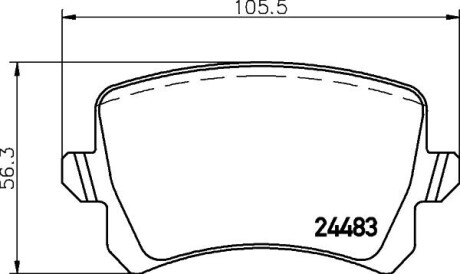 Колодки гальмівні дискові комплект задні HELLA 8DB355025331