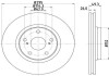 Гальмівний диск перед. Toyota Auris, Avensis, Verso 1.6-2.2D 03.07- HELLA 8DD 355 114-281 (фото 1)