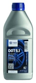 Рідина гальмівна DOT 5.1, 1л. HELLA 8DF355360091