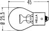 Лампа розжарювання STANDARD P21W 12V 21W BA 15s HELLA 8GA002073-121 (фото 2)
