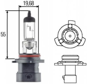 Автолампа HB4A 12V 51W P22D HB4 HELLA 8GH005636-201 (фото 1)