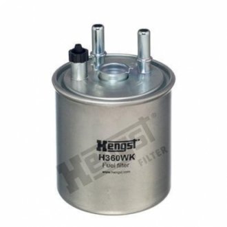 Фильтр топливный Kangoo 1.5dCi 10.07- (+датч.воды нижн) HENGST FILTER H360WK (фото 1)