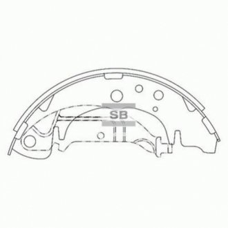 Тормозные колодки барабанные Hi-Q (SANGSIN) SA020