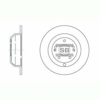 Тормозной диск Hi-Q (SANGSIN) SD1072
