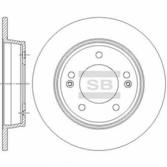 Тормозной диск Hi-Q (SANGSIN) SD1085 (фото 1)