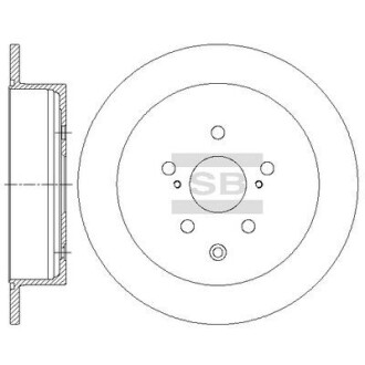 Диск гальмівний (кратно 2) задній Lexus RX350 (08-) (D=309.0mm) HI-Q Hi-Q (SANGSIN) SD4035