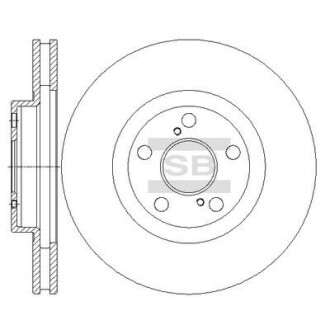Диск гальмівний (кратно 2) передній (вентильований) Toyota Corolla (07-) (D=273.0mm) HI-Q Hi-Q (SANGSIN) SD4066