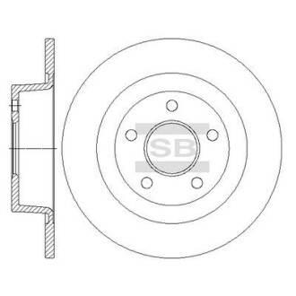 Диск гальмівний (кратно 2) задній Transit Connect (02-) (D=277.8mm) HI-Q Hi-Q (SANGSIN) SD5310