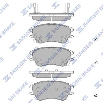 Колодки гальмівні передні Hyundai Atos (-03) HI-Q Hi-Q (SANGSIN) SP1149