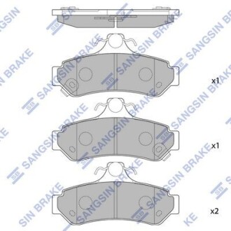 Колодки гальмівні задні Toyota Camry V4, V5 HI-Q Hi-Q (SANGSIN) SP1236