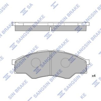 Колодки гальмівні передні Toyota Hi-Lux (04-) HI-Q Hi-Q (SANGSIN) SP1276